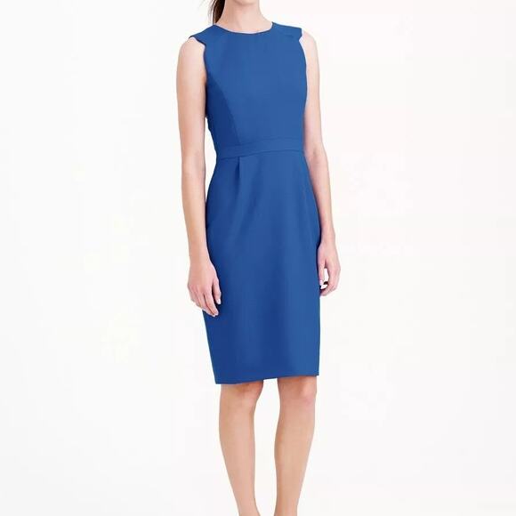 J. Crew Blue Wool Crepe Casey Dress Size 2 - Picture 1 of 9